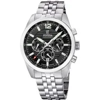 Festina Chronograph Timeless Chronograph F20742/3, Quarzuhr, Armbanduhr, Herrenuhr, Edelstahlarmband, analog, Tag