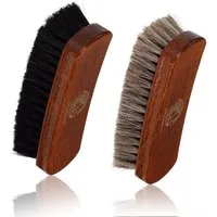 Langlauf Schuhbedarf Reinigungsbürsten-Set Rosshaar Schuhbürsten 2er Set Polierbürste Pferdehaar, (2-tlg)