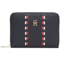 Tommy Hilfiger Geldbörse TH ICON MED ZA CORP, Damen Geldbeutel, Portemonnaie mit farbigen Details