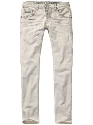 Herrlicher Herren Unclean-Jeans Weiß 88 % Baumwolle, 10,4 % Polyester, 1,6 % Elasthan