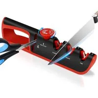 AURIVION Messerschärfer Messerschärfer Messerschärfer,4-in-1 Messerschärfer, Profi Messerschärfer 6 Stufen, verstellbar & ergonomisch