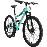 Bikestar Mountainbike 27.5 Zoll, ab 160 cm, Damen, Herren, 21 Gang Shimano Tourney RD-TY300 Schaltwerk, Kettenschaltung, Scheibenbremse, Rahmen 43 cm, Vollgefedert