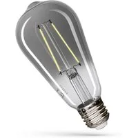 Spectrum LED-Leuchtmittel LED E27 ST65 Rauchglas 2,5W=16W 150lm Modern 270° Edison 4000K Neutral, E27, Neutralweiß, Rauchglas