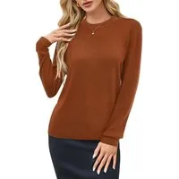 Arach&Cloz Strickpullover Damen Strickpullover Rundhals Langarm Warm Weich Anti-Pilling, Für Herbst Winter Frühling