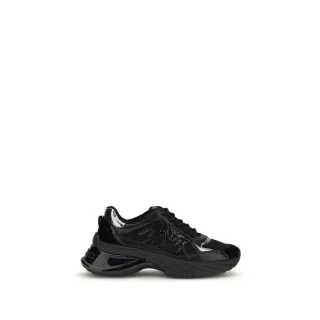 PINKO Schwarze Kalbsleder Bos Taurus Chunky Sneakers