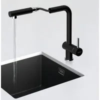 Schock Küchenarmatur Epos ausziehbar, Rückflussverhinderer,Wasserspar-Perlator, Schwenkber. 180°