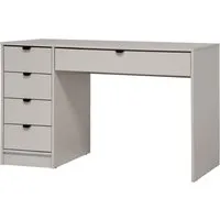 Beautysofa Schreibtisch Malta 120 cm mit Schubladen (Funktionales Design für Home Office - rechts/Links montierbar, Weiß oder Kaschmir), Wahlweise mit oder ohne Griffe