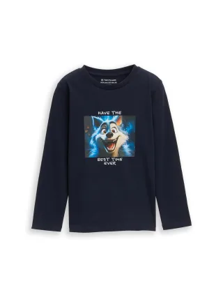 tom tailor kids - Langarmshirt mit Fotoprint sky captain blue - Gr. - 116/122
