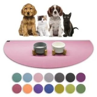 SANOZOO ® - Napfunterlage Halbrund - Öko-Tex und Made in Germany rosa 40 cm, 80 cm