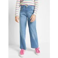 bonprix Weite Jeans Loose Fit, aus Baumwolle, Polyester und Elasthan, mit Used-Effekten