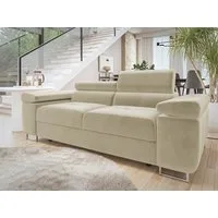 MIRJAN24 Sofa Torezio 2, Einstellbare Kopfstützen, 198x102x70-90 cm