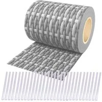 Plantiflex Sichtschutzstreifen Sichtschutz Rolle 35m blickdicht PVC Zaunfolie, (Sichtschutzfolie Windschutz, für Doppelstabmatten Zaun Sichtschutzrolle)