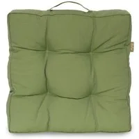 Herlag Hockerauflage Bankauflage Ava, Loungekissen, dickes Sitzkissen 50x50x10cm Grün