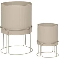 Atmosphera Créateur d'intérieur Blumentopf Blumentöpfe aus Metall, AZE, Ø 30 cm, 2er-Set