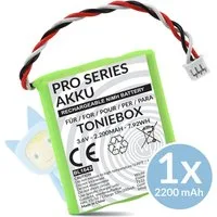 Wicked Chili 1x Akku für Toniebox,50AA5S Ersatzakku Batterie 2200 mAh mit Moosgummi Zusatz-Akku MT-F Pro Series (3,6 V), Akku geeignet für TonieBox