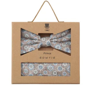 prince bowtie - Set Fliege + Einstecktuch h-beige - Gr. - OS