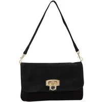 BRISE TASCHE Schultertasche Kleine Schultertasche, Handtasche Leder und Wildleder, Wildleder, Abnehmbare Kette, Goldfarbener Verschluss