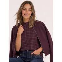 STREET ONE Mesh-Top Turtle Neck Sommer-Top aus Mesh mit Print