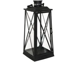 Grafelstein Kerzenlaterne Laterne HARBOUR schwarz aus Metall H50cm Metalllaterne Landhaus modern