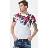 Cipo & Baxx T-Shirt T-Shirt mit großem Flaggenprint