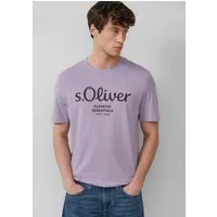 s.Oliver Kurzarmshirt T-Shirt Baumwoll-T-Shirt mit Logo-Print