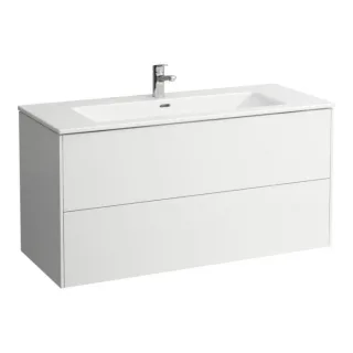 LAUFEN Pro S Base Waschtisch mit Unterschrank 120 cm H8649632601041 Waschtisch-Set, 120x50cm, 2 Schubladen, 1 Hahnloch, weiß matt