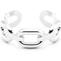 THIORA Fingerring Offener Damen Ring, Kettenglieder, Gliederkette, Edelstahl, offen & größenverstellbar, 6.5 mm Ringbreite, Edelstahl