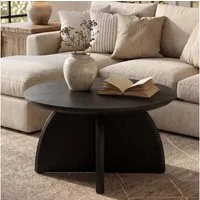 Tribesigns Couchtisch 80 cm Runder beistelltisch, Wohnzimmertisch, niedriger Cocktailtisch