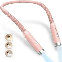 Jibenhome LED Leselampe Hals Leselampen, mit 3 Farben Buchlampe Aufladbar Leselicht Halslampe, für Lesen Stricken Häkeln Nähen Reparieren, Flexibel 3000K 4500K 6000K