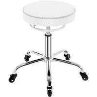 Woltu Drehhocker (1 St), 360° drehbar, mit Rollen, runder Hocker