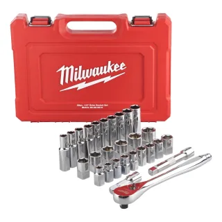 Milwaukee - 1/2 Zoll Ratschen- und Steckschlüsseleinsatz Set 28-teilig - 4932471864
