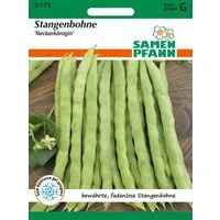 SAMEN PFANN Gemüsesamen Stangenbohne, Neckarkönigin - Bohnen-Samen Saatgut Samen, Phaseolus vulgaris