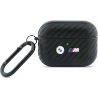 BMW Kopfhörer-Schutzhülle Case AirPods Pro 3 BMW Carbon-Optik schwarz Logo Metall mit Karabiner