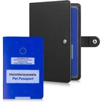 kwmobile Etui Impfpass Hülle für Tiere, Schutzhülle EU Heimtierausweis - Haustier Impfausweis Cover Kunstleder