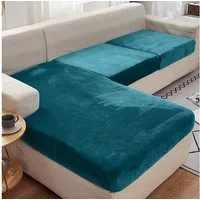 Sunicol Sofahusse 1/2/3/4 Sitz Stretch Samt Kissen Abdeckung, Sofa Sitzkissenbezug