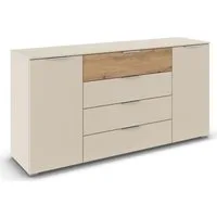 OTTO home Kombikommode Kommode Sideboard Schubladenkommode Schlafzimmerkommode ASTANA (Breite 160 cm / Höhe 81 cm, mit 4 Einlegeböden), 2-türig, 4 geräumige Schubladen, Kantengriff Alufarben MADE IN GERMANY