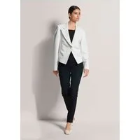 MADELEINE Kurzblazer Kurzer Jersey-Blazer mit Reverskragen Kariertes Design mit klassischem Revers und Ein-Knopf-Schließe