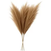 Kunstpflanze Pampasgras XXL Kunstblume Großes Pampasgras für Dekoration Braun Pampas gras, Layba, Höhe 100 cm, 3 Stiele Pampas Braun