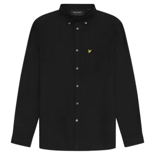 Lyle & Scott Schwarzes Langarmhemd