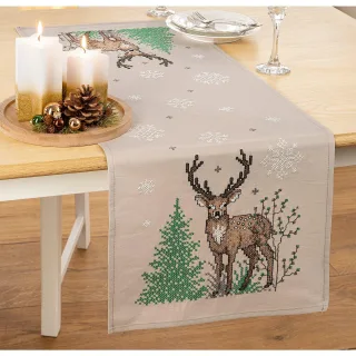 Stickläufer "Hirsch Winter"