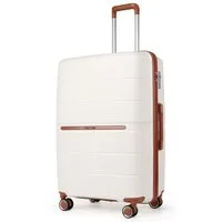 TAN.TOMI Handgepäckkoffer Reisekoffer Mittelgroß Koffer Trolleys Hartschalenkoffer Aus 100% PP, 4 Rollen, mit 8 Spinnerräder Rollkoffer Suitcase TSA-Schloss