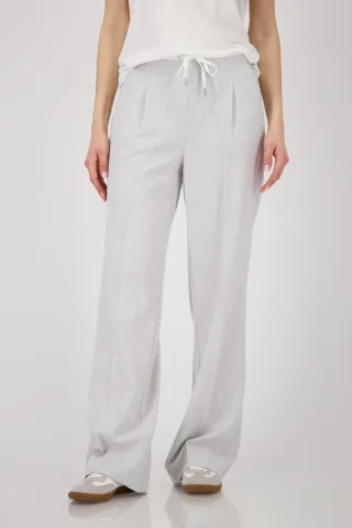 monari - Straight-Leg-Hose ash grey melange - Gr. - 42