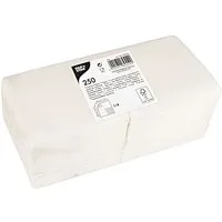 PAPSTAR Papierserviette Servietten, 2-lagig 1/4-Falz 24 cm x 24 cm weiss 250 Stk