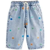 Next Schlupfjeans Bestickte Denim-Jeans aus 100 % Baumwolle (1-tlg)