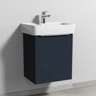 Sanipa 3way Waschtischunterbau zu Geberit Renova Plan Waschtisch mit 1 Tür, Marine-Matt UP8731R