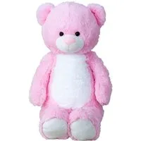 Geschenkestadl Kuscheltier XXL Kuschelbär Bär mit weißem Bauch – in Blau, Rosa, Braun – 100 cm (XXL Teddybär, XXL Bär in 3 Farben erhältlich), Bär mit hellem Bauch, super süss, XXL kuschlweich