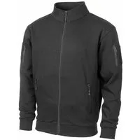 MFH Sweatjacke Sweatjacke, Tactical, schwarz - XL Kopfhörerausgang