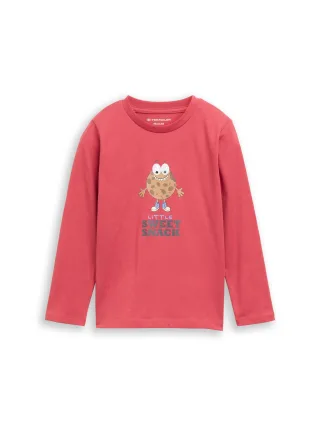 tom tailor kids - Langarmshirt mit interaktivem Print berry red - Gr. - 98