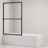 welltime Badewannenaufsatz Block, Einscheibensicherheitsglas, (1 tlg), 6mm ESG und Antikalkversiegelung,extra schlanker Rahmen