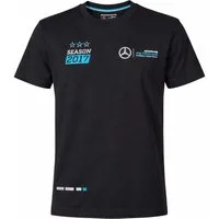 Mercedes AMG Petronas T-Shirt Herren 100% Baumwolle Formel Eins Weltmeister 2017 schwarz Gr. S aus Baumwolle mit lizenziertem Print mit Lizennummer